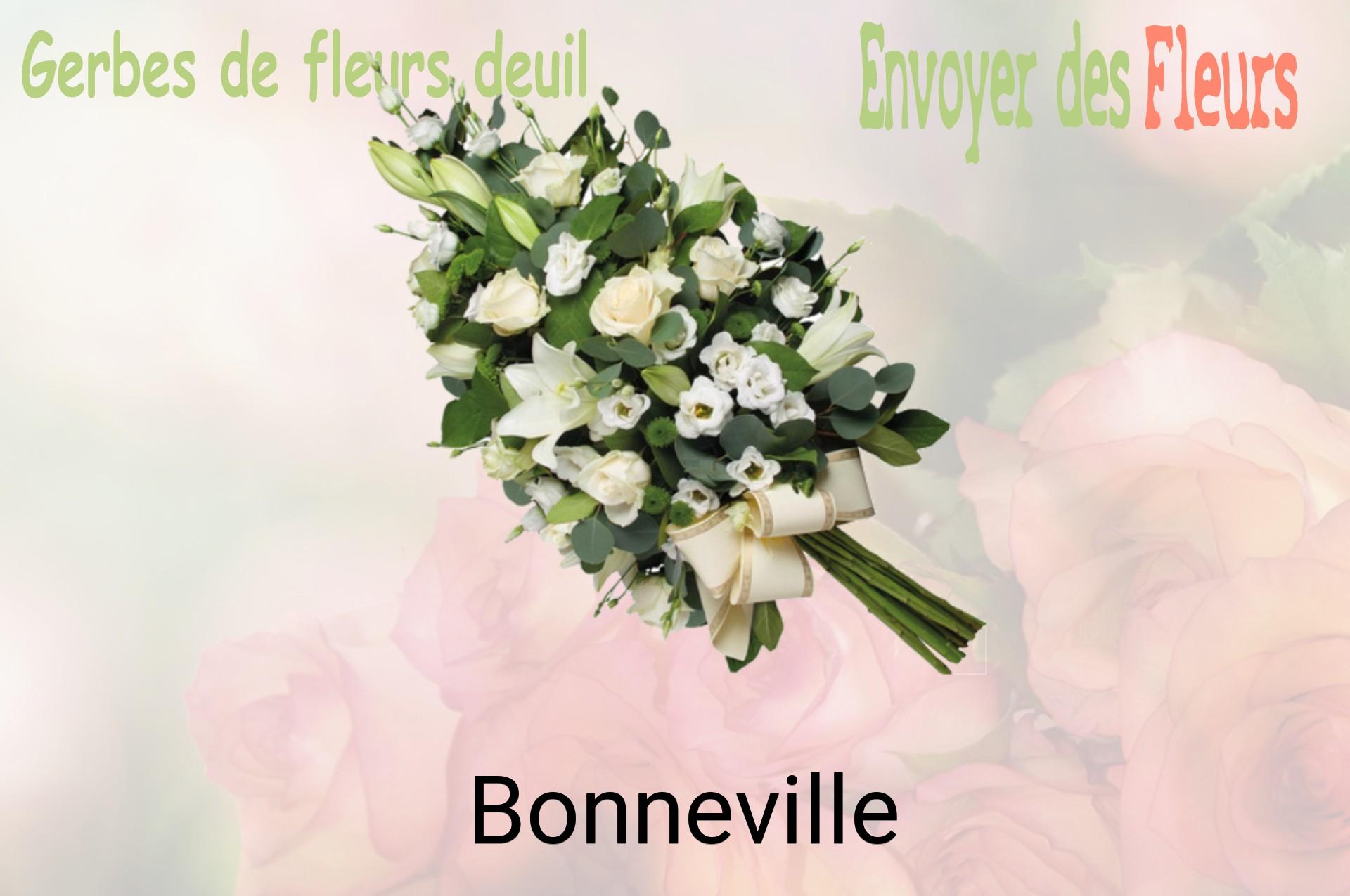 Gerbe de fleurs de deuil livrée à Bonneville